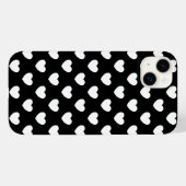 Zwarte en witte harten Trendy Polka Dot Style Case-Mate iPhone Case (Achterkant (horizontaal))