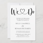 Zwarte en witte hartkalligrafie en foto's in kaart (Voorkant)