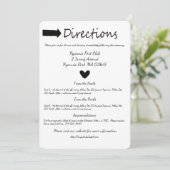 Zwarte en witte hartritme Directies Details bruilo Kaart (Staand voorkant)