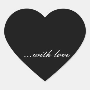 zwarte en witte hartsticker hart sticker