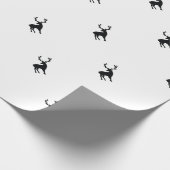 Zwarte en witte hert cadeaupapier (Hoek)