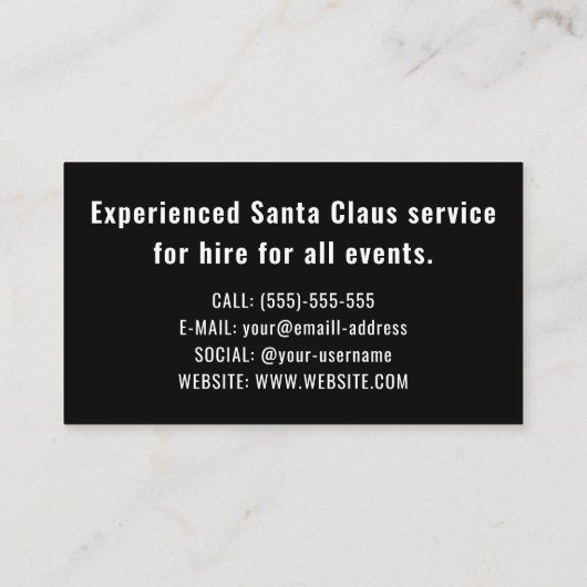 Zwarte en witte herten en sneeuwvlokken Sinterklaa Visitekaartje (Achterkant)