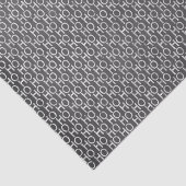 Zwarte en witte "Ho Ho Ho"-kerstkarton Tissuepapier (Detail)