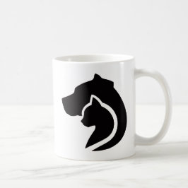 Zwarte en witte hond en kat koffiemok