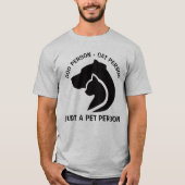 Zwarte en witte hond en kat t-shirt (Voorkant)