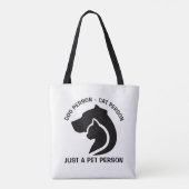 Zwarte en witte hond en kat tote bag (Achterkant)