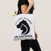 Zwarte en witte hond en kat tote bag (Dichtbij)