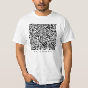 zwarte en witte hond t-shirt