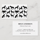 Zwarte en witte hond visitekaartje (Voorkant / Achterkant)