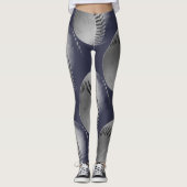 Zwarte en witte honkbal leggings