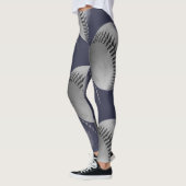 Zwarte en witte honkbal leggings