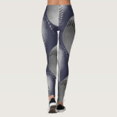 Zwarte en witte honkbal leggings (Achterkant)