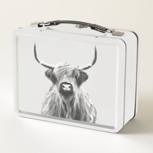 Zwarte en Witte Hoogland Koe (Achterkant)