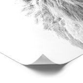 Zwarte en Witte Hoogland Koe Poster (Hoek)