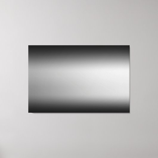 Zwarte en Witte Horizon Kunstwerk op Canvas Afdruk (Voorkant)