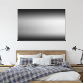 Zwarte en Witte Horizon Kunstwerk op Canvas Afdruk (Insitu (Slaapkamer))