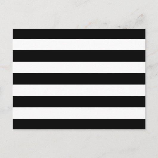 Zwarte en witte horizontale strepen briefkaart (Voorkant)