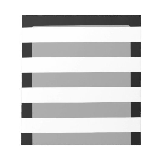 Zwarte en witte horizontale strepen notitieblok (Voorkant)