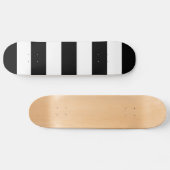 Zwarte en witte horizontale strepen skateboard (Horizontaal)