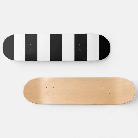 Zwarte en witte horizontale strepen skateboard (Horizontaal)