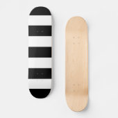 Zwarte en witte horizontale strepen skateboard (Voorkant)