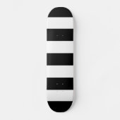 Zwarte en witte horizontale strepen skateboard (Voorkant)