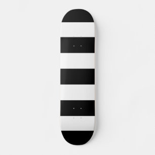 Zwarte en witte horizontale strepen skateboard