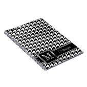 Zwarte en witte horsstooth | Modern monogram Notitieboek (Rechterzijde)