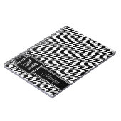 Zwarte en witte horsstooth | Modern monogram Notitieboek (Linkerzijde)