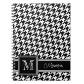 Zwarte en witte horsstooth | Modern monogram Notitieboek (Voorkant)