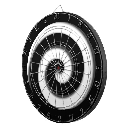 Zwarte en Witte Hypnotic Regulation Dart Board Dartbord (Voorkant Rechts)