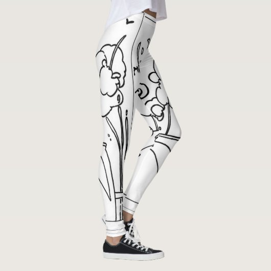  zwarte en witte illustratie smog leggings (Rechts)