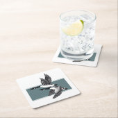 Zwarte en witte illustratie van Canada Geese Kartonnen Onderzetters (Insitu)