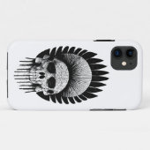 Zwarte en witte Indische schedel Case-Mate iPhone Case (Achterkant (horizontaal))