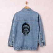 Zwarte en witte Indische schedel Denim Jacket (Hangar)
