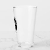 Zwarte en witte Indische schedel Glas (Links)
