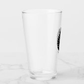 Zwarte en witte Indische schedel Glas (Rechts)
