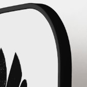 Zwarte en witte Indische schedel Pickleball Paddle (Links Detail)