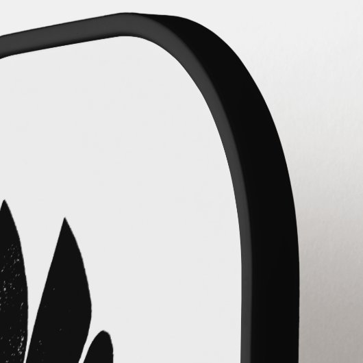 Zwarte en witte Indische schedel Pickleball Paddle (Links Detail)