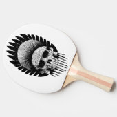 Zwarte en witte Indische schedel Tafeltennisbatje (Zijkant)