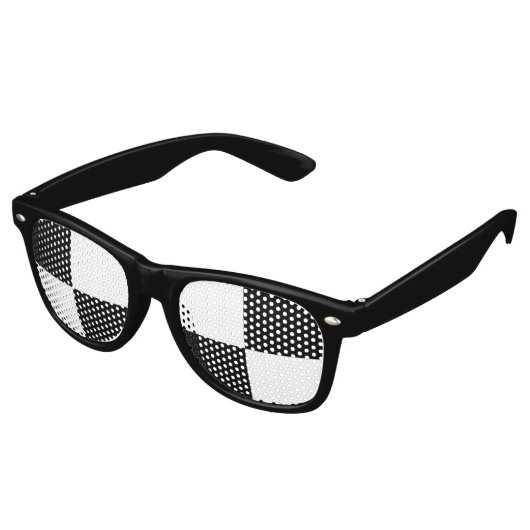 zwarte en witte ingedrukte retro zonnebril (Gekanteld)