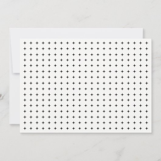 Zwarte en witte initialen, vettige typografie brui kaart (Achterkant)