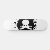 Zwarte en witte inktvlek persoonlijk skateboard (Horizontaal)