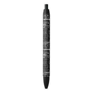 Zwarte en witte Inspirerend woorden Inkt Pen
