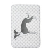 Zwarte en witte Italiaanse dolfijnen met poten Badmat (Voorkant Verticaal)