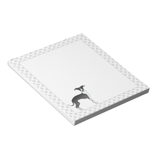 Zwarte en witte Italiaanse dolfijnen met poten Notitieblok (Schuin)