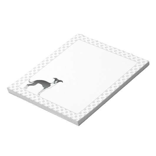 Zwarte en witte Italiaanse dolfijnen met poten Notitieblok (Linkerzijde)