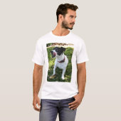 ZWARTE EN WITTE JACK RUSSELL TERRIER T-SHIRT (Voorkant volledig)