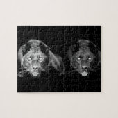Zwarte en witte jaguar - Wilde dieren Grote katten Legpuzzel (Horizontaal)