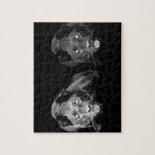 Zwarte en witte jaguar - Wilde dieren Grote katten Legpuzzel (Verticaal)